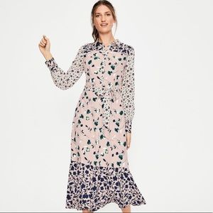 Boden Sybil Floral Midi Shirt Dress. Size 4. Excellent condition! Show stopper!